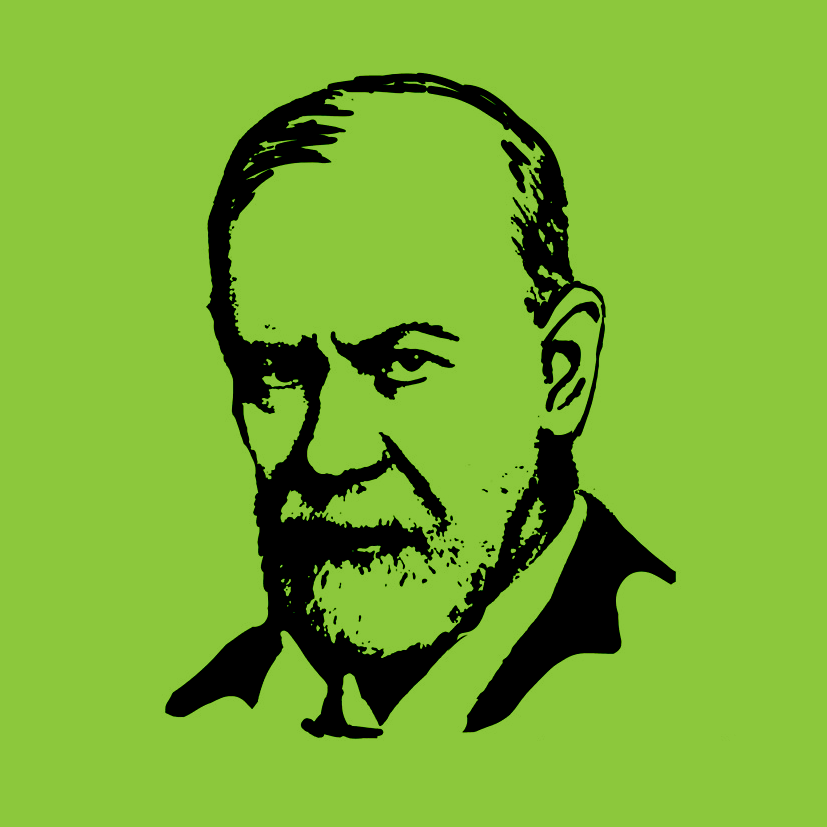 Sigmund Freud Icone Verde