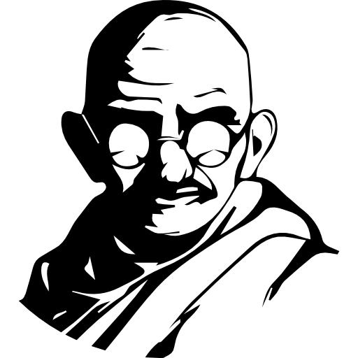 Rosto de Mahatma Ghandi Vetor